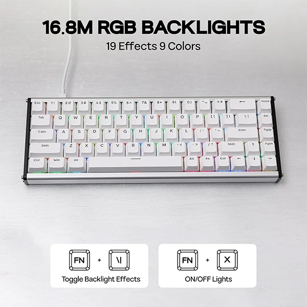 Ajazz alux68 plus White (Magnetic Switch)