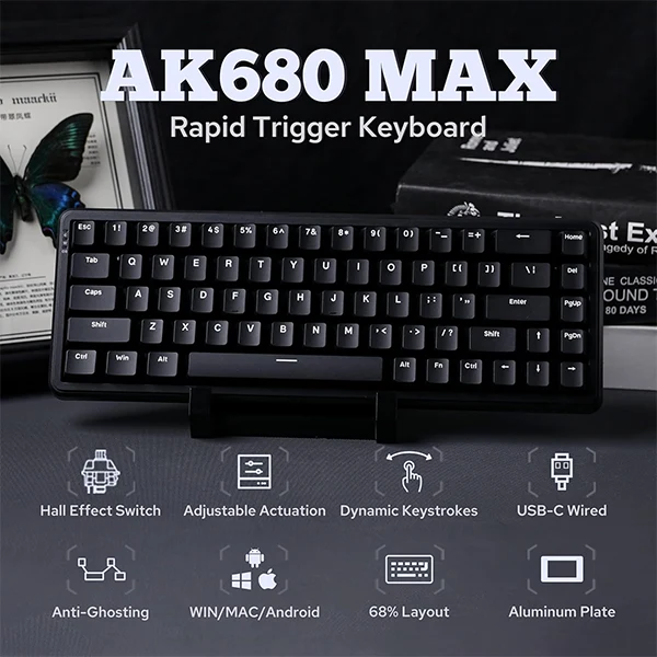 Ajazz ak680 max black (Magnetic Switch) Wired