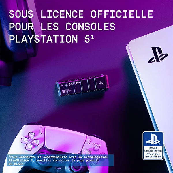 Western Digital SSD WD Black SN850P 4TB - Avec dissipateur thermique (Pour Consoles PS5)