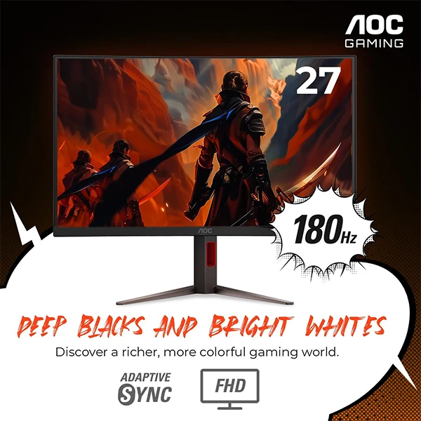 AOC C27G4H 27" 180Hz 0.5ms FHD Curved