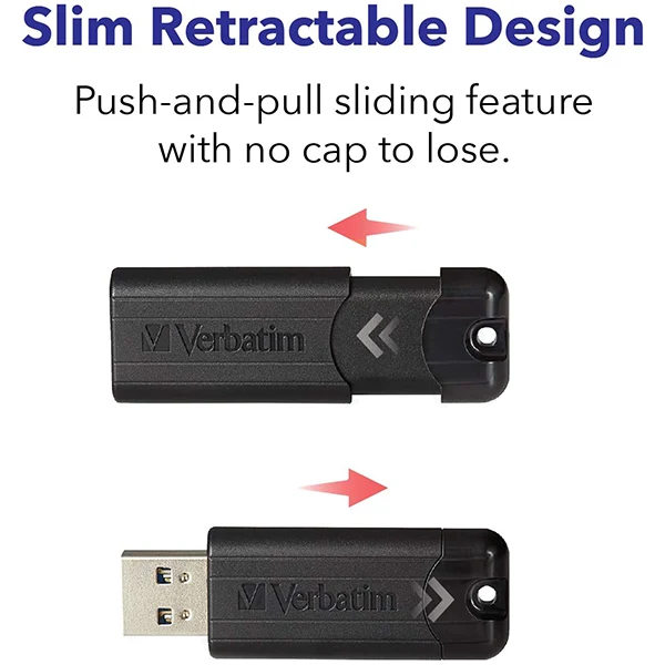 Verbatim Clé USB PinStripe 3.0 de 64GB - Noire