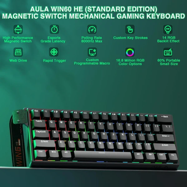 Aula WIN60 HE BLACK (Magnetic Switch)