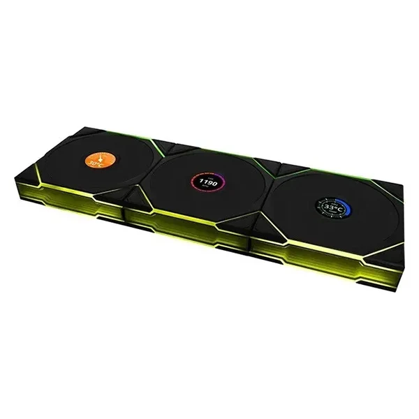 Lian Li Uni Fan TL LCD 120 Wireless RGB Noir (Pack de 3)
