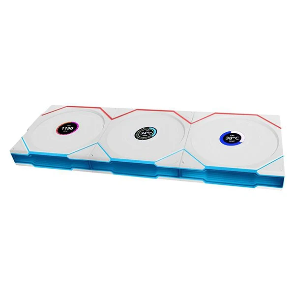 Lian Li Uni Fan TL Wireless LCD 120 Blanc (Pack de 3)