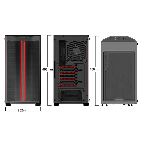 be quiet! Pure Base 500DX (Rouge/Noir)