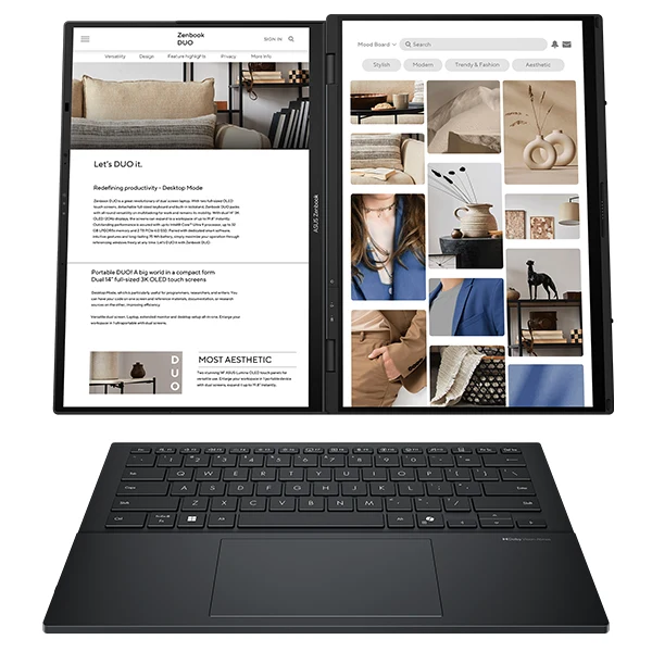 ASUS ZENBOOK DUO UX8406CA-PZ043W Intel Ultra 9-185H/32Go DDR5/1TB SSD/14" 3K OLED