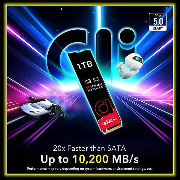 Addlink G55 SSD M.2 2280 PCIe GEN5X4 NVMe 1TB