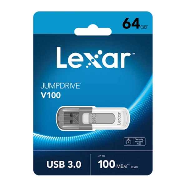 LEXAR 64GB JUMPDRIVE V100 USB 3.0