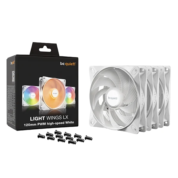 be quiet! Light Wings LX 120 mm PWM High Speed Triple Pack - White
