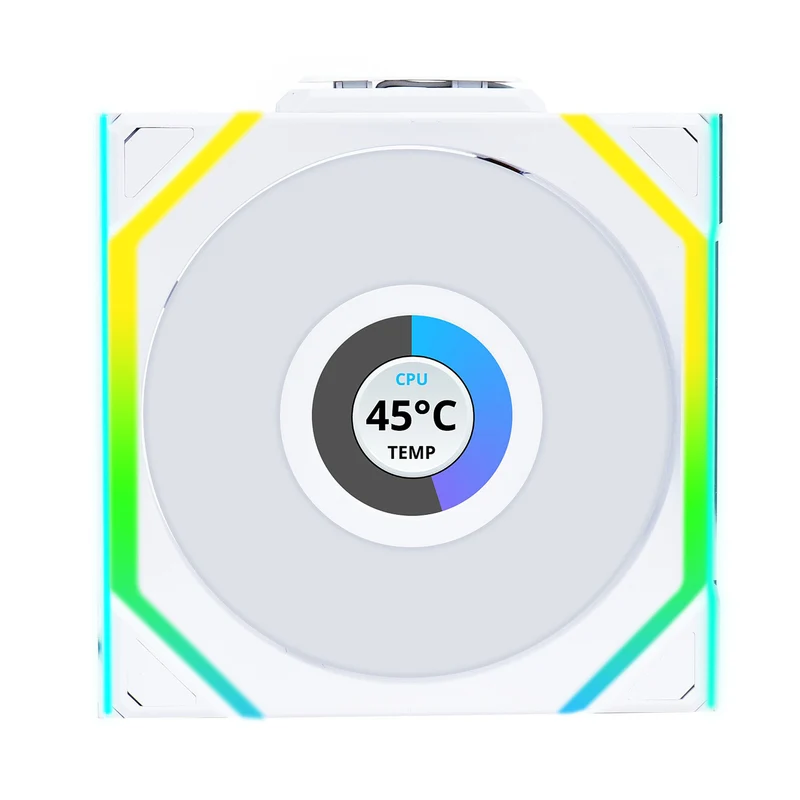 Lian Li Uni Fan SL Wireless LCD 120 Blanc (Triple Pack)