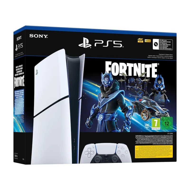Sony PlayStation 5 Slim Digital Edition Fortnite Cobalt Star Bundle