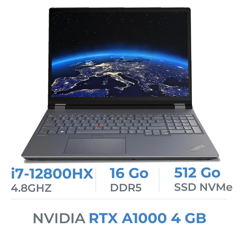 Lenovo ThinkPad P16 Gen 1 21D6 i7-12800HX/16GB/512 SSD/RTX A1000/16"(Neuf Sans emballage)