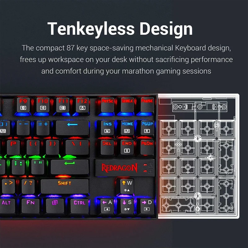 Redragon K552 TKL RGB (Outemu Red Switches) Azerty