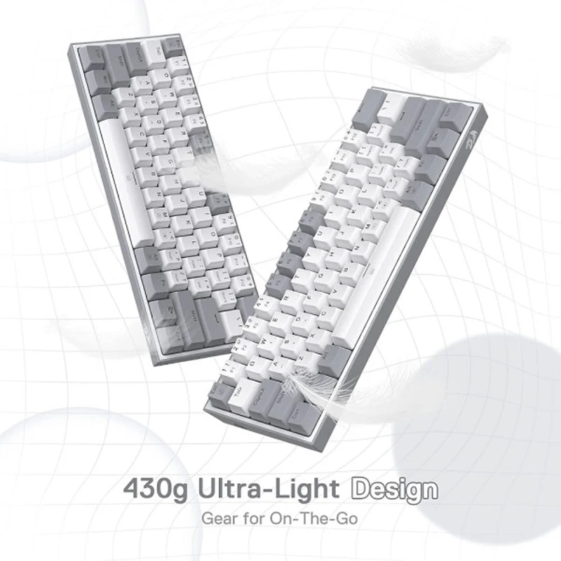 Redragon K617 Fizz 60% RGB Red Switches (White/Gray)