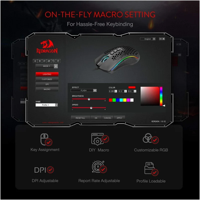 Redragon M808 Storm Lightweight RGB