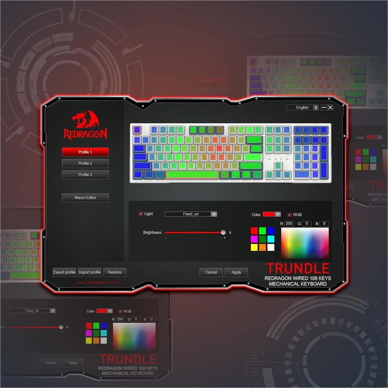 Redragon TRUNDLE K668 Wired RGB (Red Switches)
