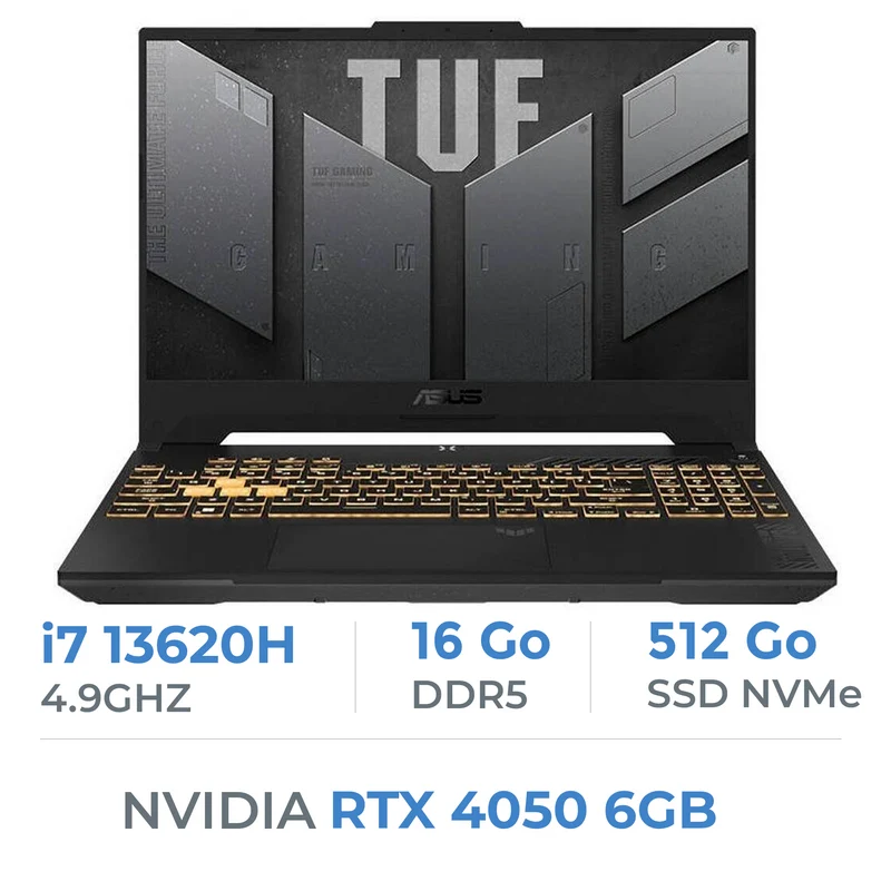 ASUS TUF Gaming F15 FX507VU 2024 i7-13620H/16GB DDR5/512GB SSD/RTX 4050/15.6″