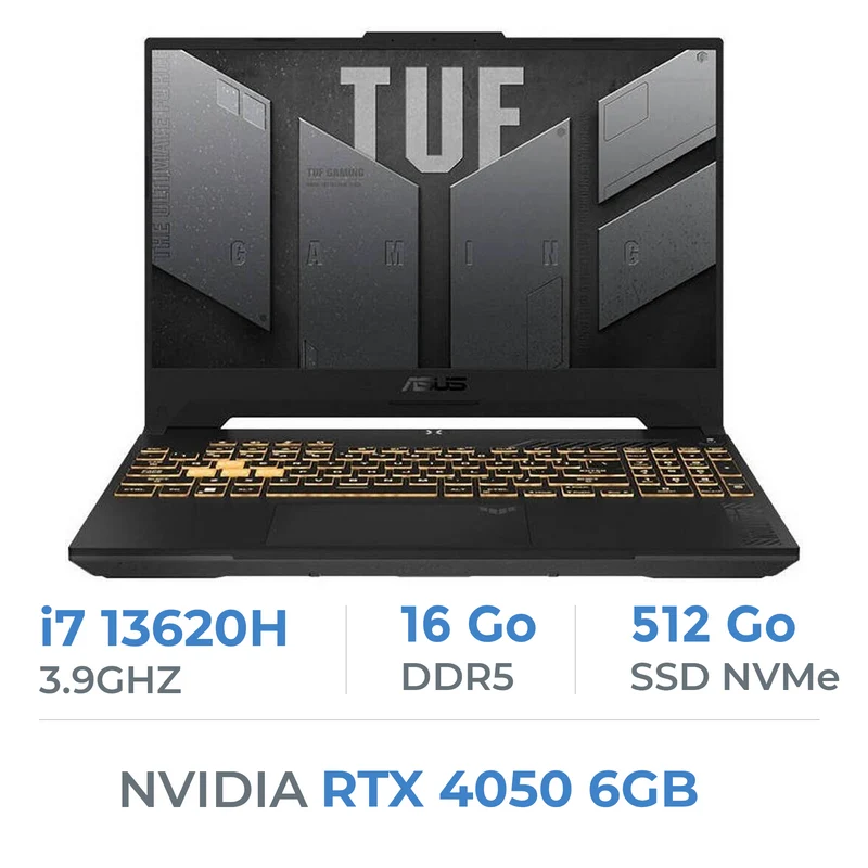 ASUS TUF Gaming F15 FX507VU 2024 i7-13620H/16GB DDR5/512GB SSD/RTX 4050/15.6″