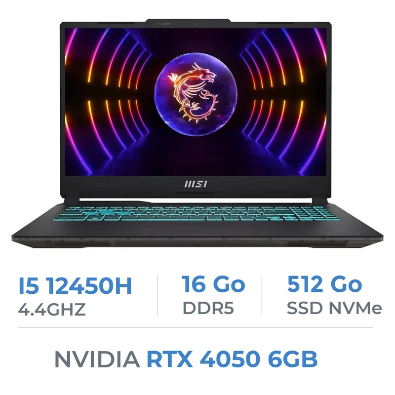 MSI CYBORG 15 A12VE i5 12450H/16GB/512GB/RTX4050 6GB 15.6" 144Hz
