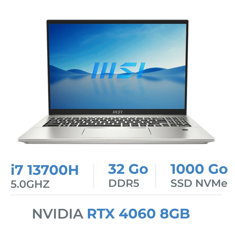 MSI Prestige 16 Studio A13V i7-13700H/32GB/1TB SSD/RTX4060 8GB/16'' 165Hz QHD
