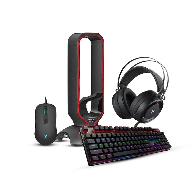 Pack Rapoo VH500C + V500 PRO + V16RGB + MHHPRO 3in1 Rgb