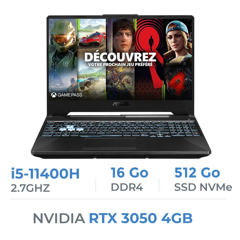 ASUS TUF Gaming F15 TUF FX506HX Intel Core i5 11400H/16GB/512GB SSD/RTX 3050 4GB/15.6'' 144Hz
