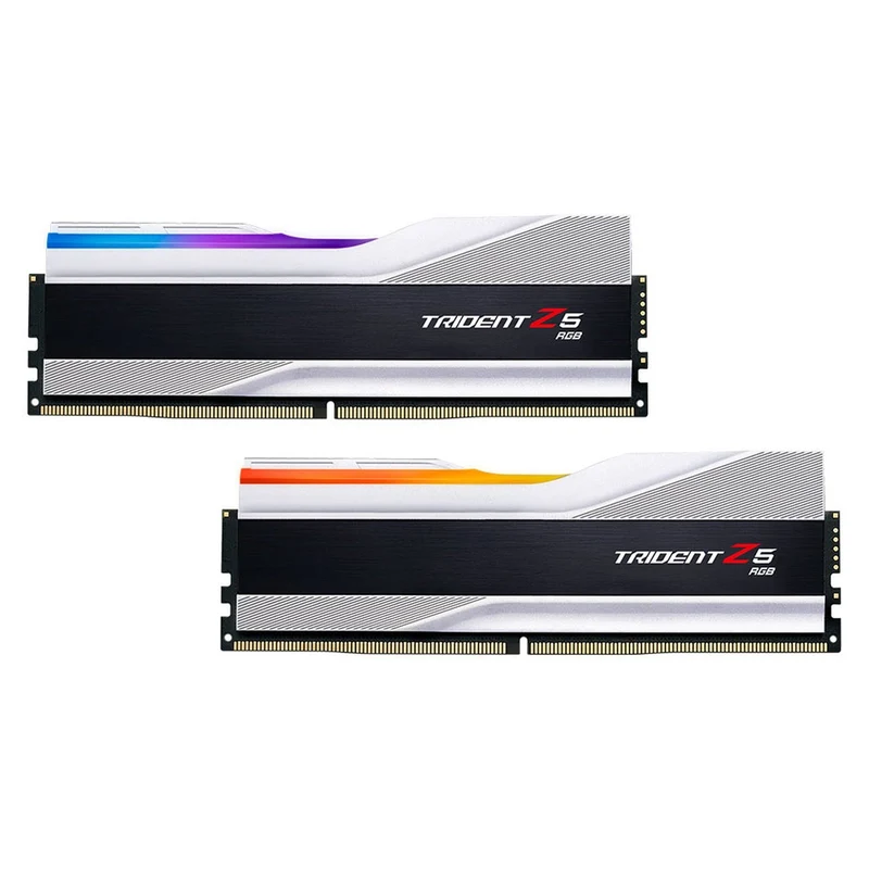 G.Skill Trident Z5 RGB 32Go (2 x 16Go) DDR5 6400 MHz CL32 - Argent