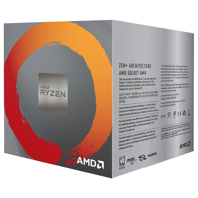 AMD Ryzen 5 3400G Wraith Spire Edition (3.7 GHz / 4.2 GHz) BOX