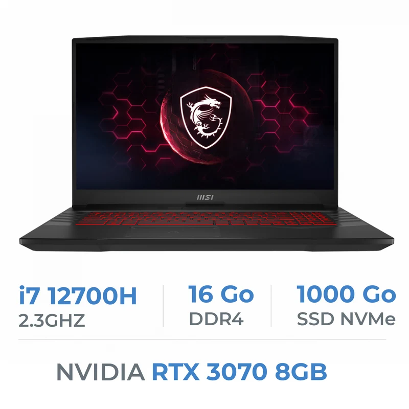 MSI Pulse GL76 12UGK-257XMA i7-12700H/16GB/1TB SSD/RTX3070 8GB/17.3'' 360Hz BTS