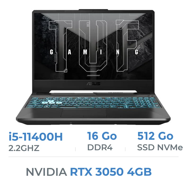ASUS TUF F15 FX506HC-HN088 Intel Core i5 11400H/16GB/512GB SSD/RTX3050 4GB/15.6'' 144Hz