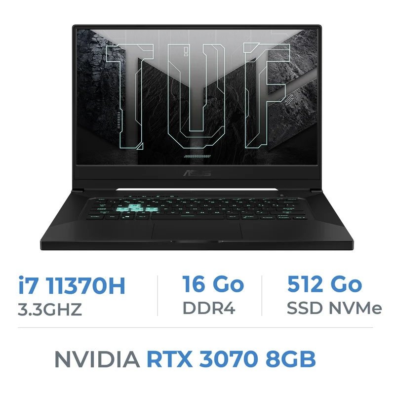 ASUS TUF DASH FX516PR Intel Core i7 11370H/16GB/512GB SSD/RTX3070 8GB/15.6'' 144Hz