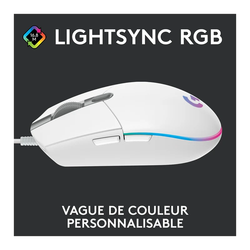 Logitech G G203 LightSync (Blanc)