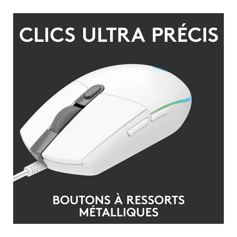 Logitech G G203 LightSync (Blanc)