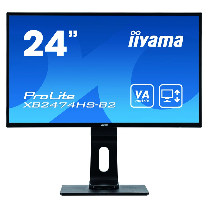 Moniteur 24" iiyama VA Full HD VGA HDMI DP pivot - XB2474HS-B2