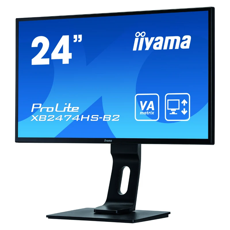 Moniteur 24" iiyama VA Full HD VGA HDMI DP pivot - XB2474HS-B2