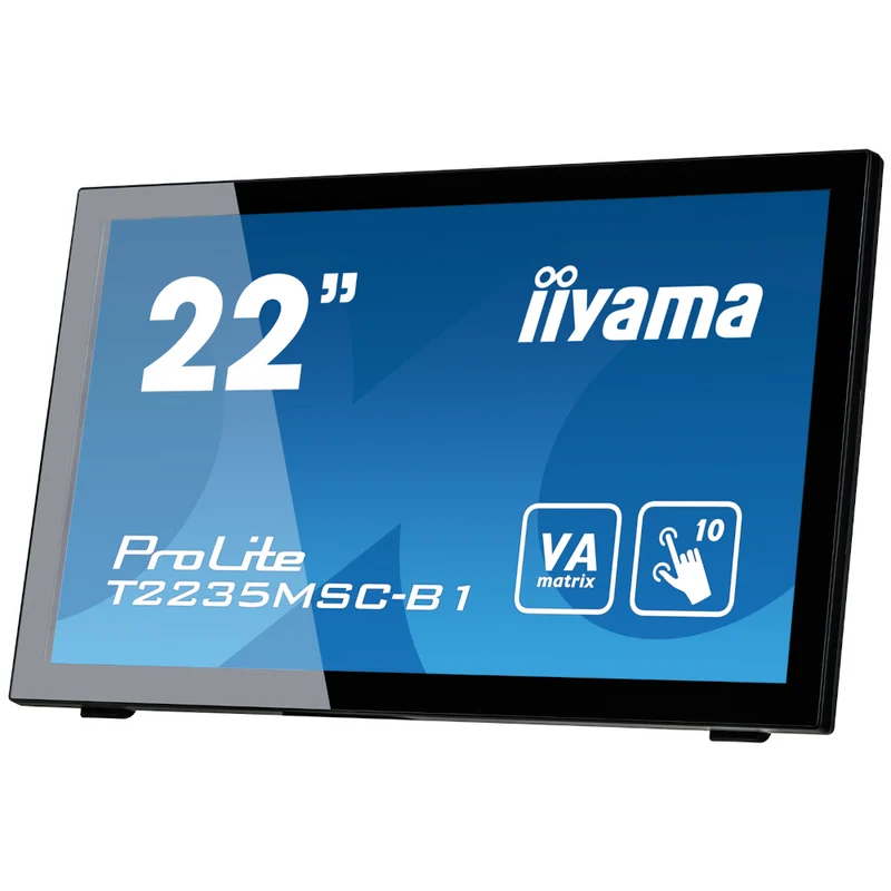 Moniteur tactile capacitif TFT 21,5" VGA/DVI/DP - T2235MSC-B1