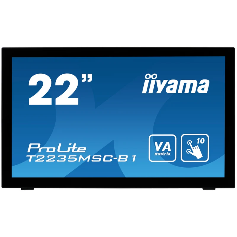Moniteur tactile capacitif TFT 21,5" VGA/DVI/DP - T2235MSC-B1