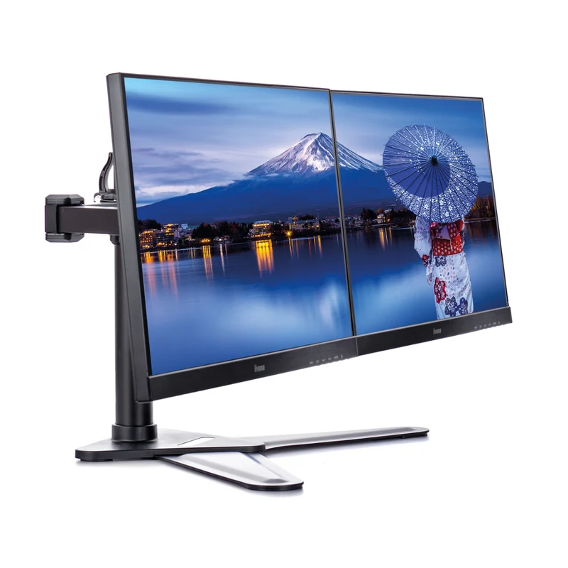 Support de bureau sur pied pour 2 moniteurs - DS1002D-B1