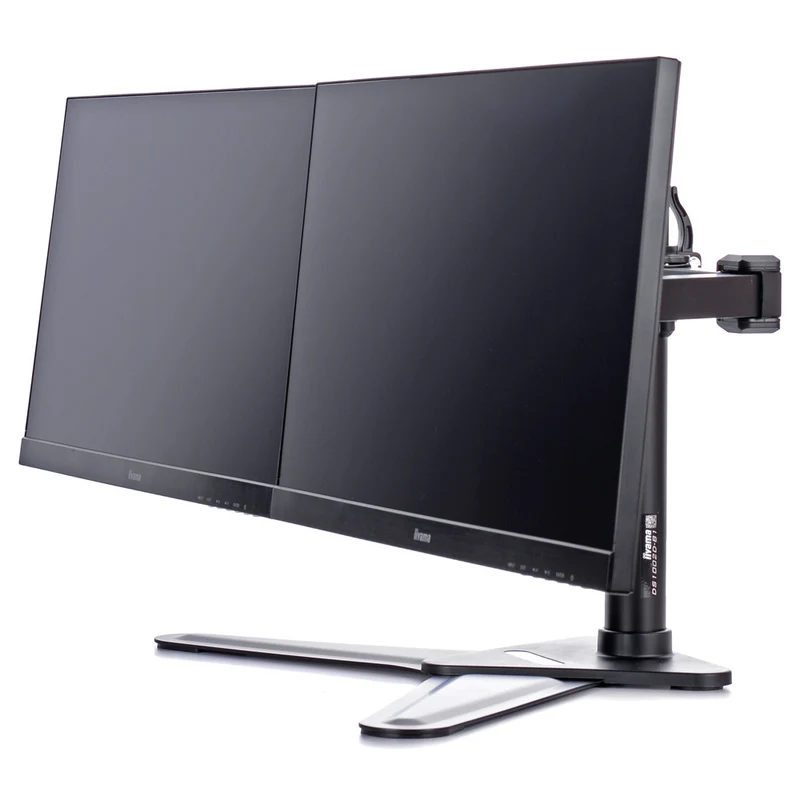 Support de bureau sur pied pour 2 moniteurs - DS1002D-B1