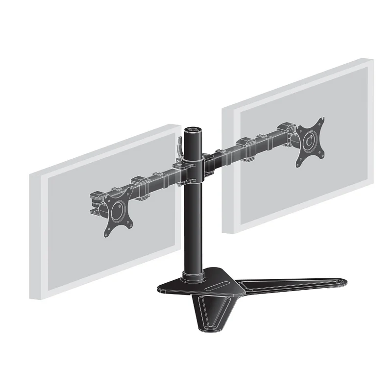 Support de bureau sur pied pour 2 moniteurs - DS1002D-B1