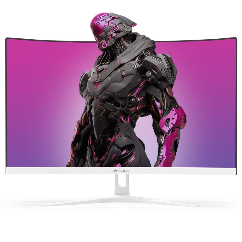 CRUA 27" 200Hz Curved Gaming Monitor,FHD 1800R White Computer Monitor,120% sRGB,FreeSync,Low Motion Blur,HDMI & DP
