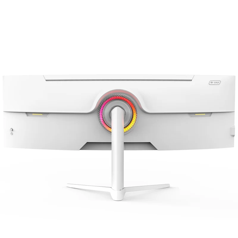 CRUA 49" White Curved Monitor | DQHD(5120 * 1440), 120Hz, 1500R, 32:9, AMD FreeSync, 120% sRGB, Height Adjustable Ultra-Wide Screen Computer Monitors, HDMI 2.1 & DP 1.4, Wall Mount Install