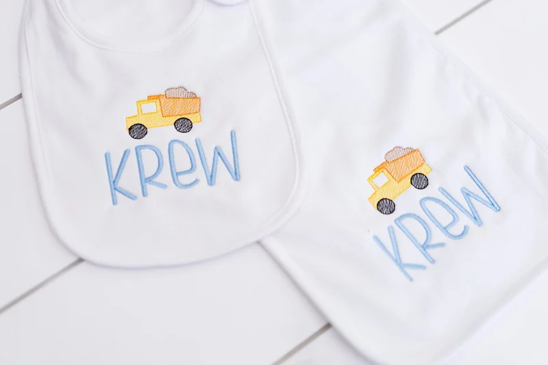 Baby Bib & Burp Cloth Set