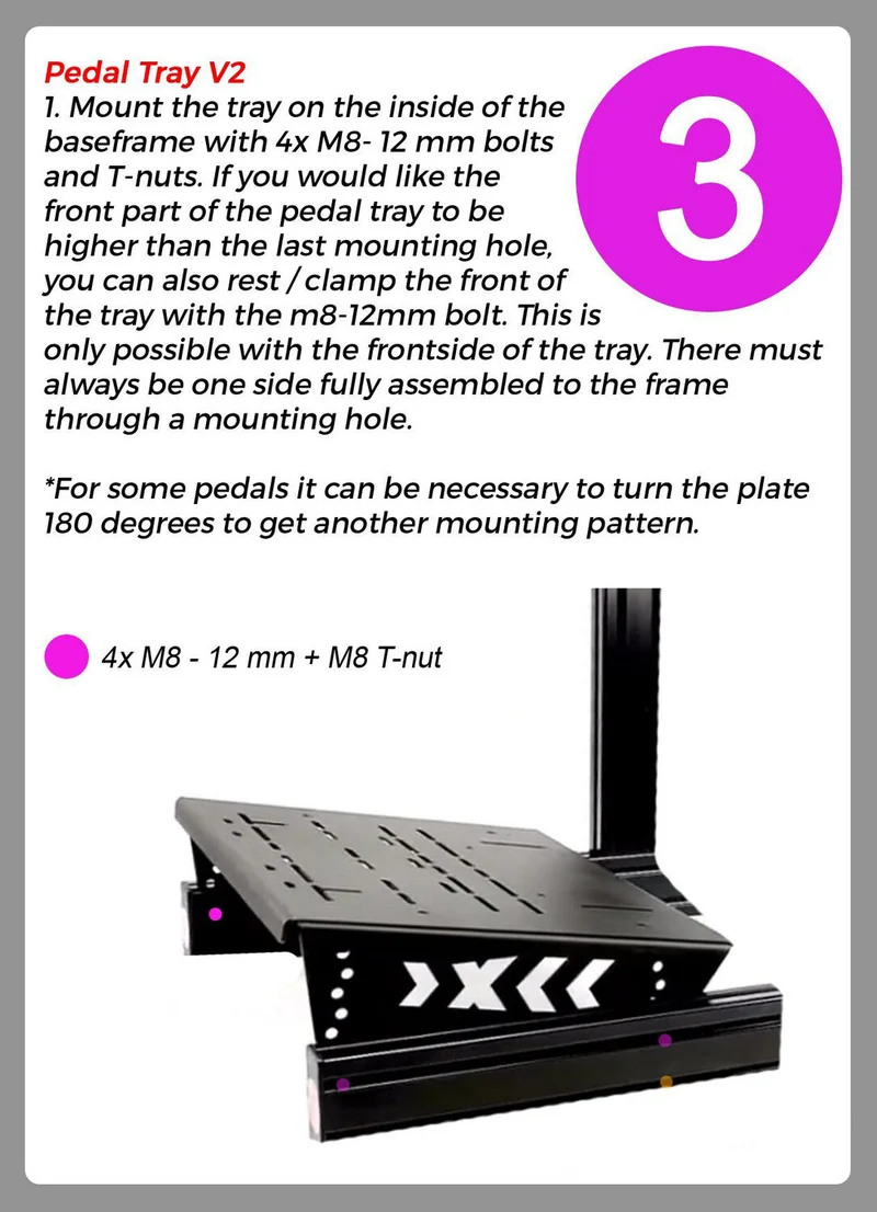 Universal pedal plate 420 + mounting hardware