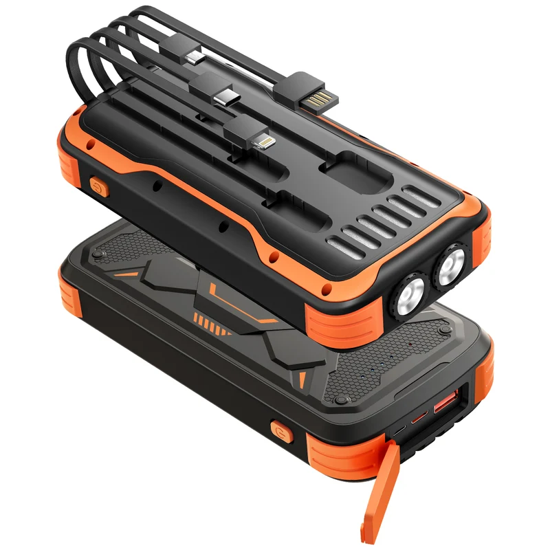 Blackview TERRA 20 – Batterie Externe Robuste IP54 20 000 mAh | 5 Ports de Charge, Double Torche Intégrée