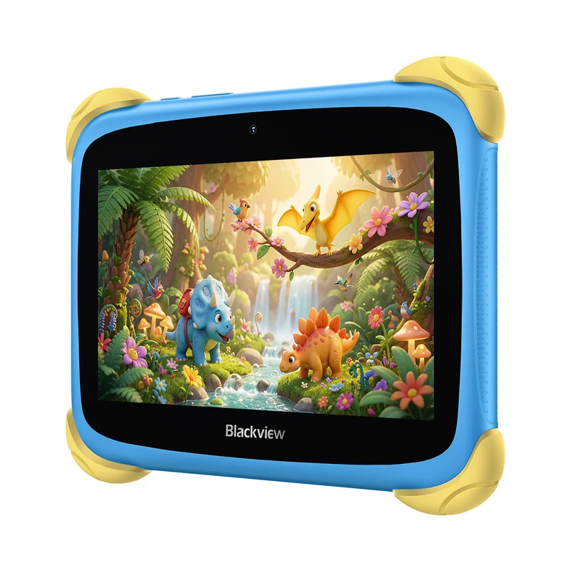 Blackview LINK Mini Kids – Tablette Enfant 7" | Écran Anti-Lumière Bleue, Google Kids Space, Étui Shockproof Offert