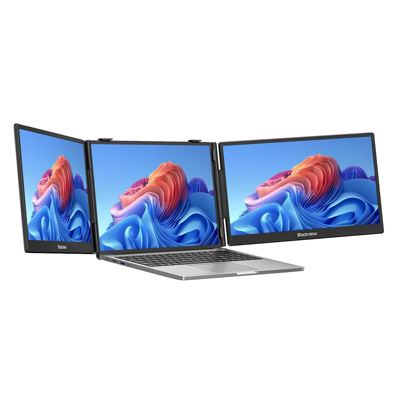 Blackview DCM5 – Double Moniteur Portable 14" Full HD | Extension d'Écran USB-C avec Haut-Parleurs Intégrés