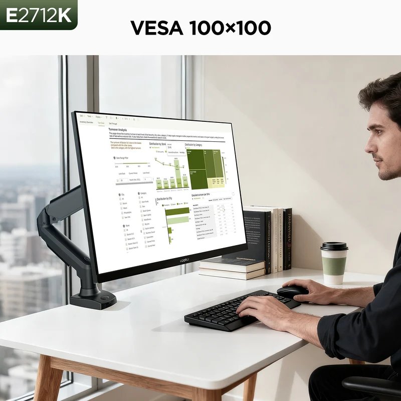 KOORUI 27 Inch Computer Monitor 144Hz FHD 1080p VA Display for Work & Play E2712K