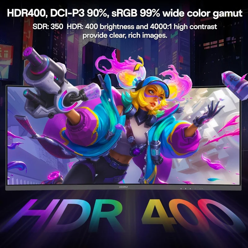 KOORUI G3441XC 34-inch VA WQHD 240Hz Curved Gaming Monitor