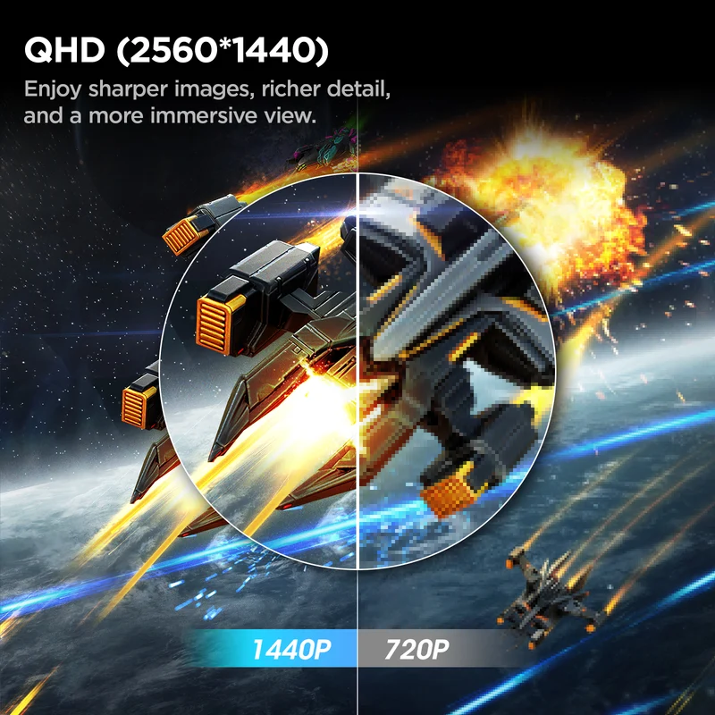 KOORUI 27 Inch Curved Gaming Monitor QHD 180Hz, 1ms 1500R VA Display 27E6QCA AMZ